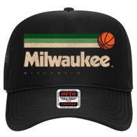 Mil.wau.kee Basketball B-Ball City Wisconsin Retro Mil.wau.kee High Crown Mesh Back Trucker Hat