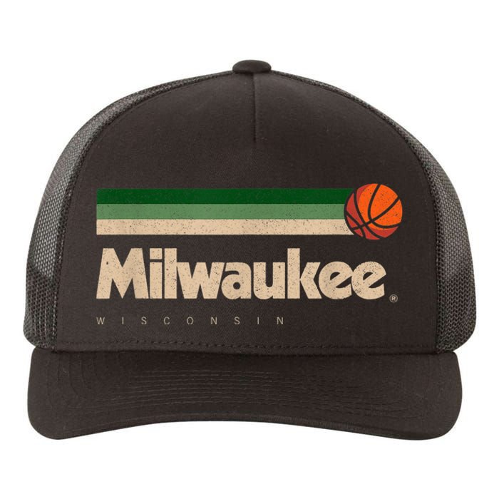 Mil.wau.kee Basketball B-Ball City Wisconsin Retro Mil.wau.kee Yupoong Adult 5-Panel Trucker Hat