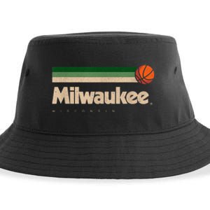 Mil.wau.kee Basketball B-Ball City Wisconsin Retro Mil.wau.kee Sustainable Bucket Hat