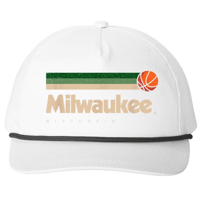 Mil.wau.kee Basketball B-Ball City Wisconsin Retro Mil.wau.kee Snapback Five-Panel Rope Hat