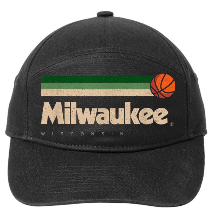 Mil.wau.kee Basketball B-Ball City Wisconsin Retro Mil.wau.kee 7-Panel Snapback Hat