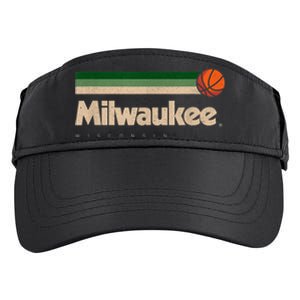 Mil.wau.kee Basketball B-Ball City Wisconsin Retro Mil.wau.kee Adult Drive Performance Visor