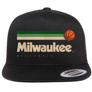 Mil.wau.kee Basketball B-Ball City Wisconsin Retro Mil.wau.kee Flat Bill Trucker Hat