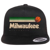 Mil.wau.kee Basketball B-Ball City Wisconsin Retro Mil.wau.kee Flat Bill Trucker Hat