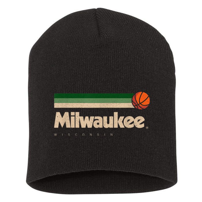 Mil.wau.kee Basketball B-Ball City Wisconsin Retro Mil.wau.kee Short Acrylic Beanie