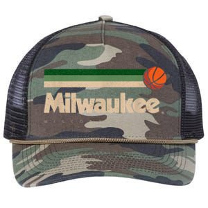 Mil.wau.kee Basketball B-Ball City Wisconsin Retro Mil.wau.kee Retro Rope Trucker Hat Cap