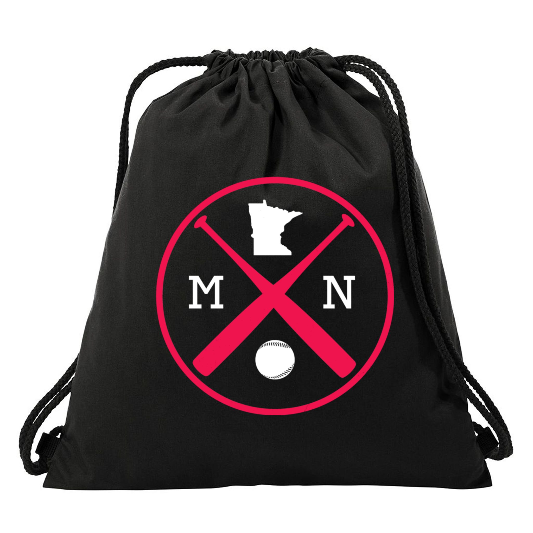 Minnesota Baseball Bats Team Drawstring Bag