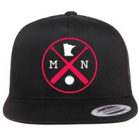 Minnesota Baseball Bats Team Flat Bill Trucker Hat