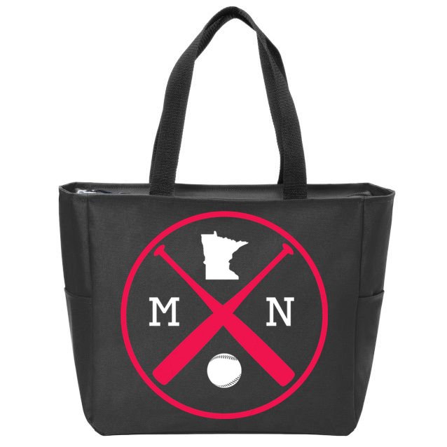 Minnesota Baseball Bats Team Zip Tote Bag