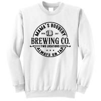 Mama's Boobery Brewing Co Two Locations Always On Tap Breastfeeding Mam Sweatshirt