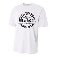 Mama's Boobery Brewing Co Two Locations Always On Tap Breastfeeding Mam Performance Sprint T-Shirt