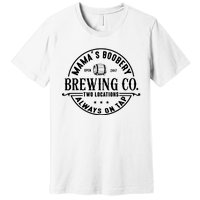 Mama's Boobery Brewing Co Two Locations Always On Tap Breastfeeding Mam Premium T-Shirt