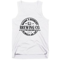 Mama's Boobery Brewing Co Two Locations Always On Tap Breastfeeding Mam Tank Top