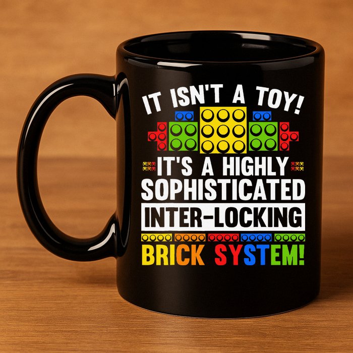 Master Builder Bricks Blocks Play Toys 11oz C Handle Ceramic Mug
