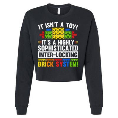 Master Builder Bricks Blocks Play Toys Cropped Pullover Crew
