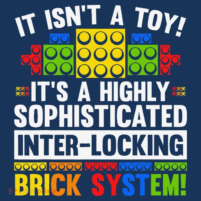 Master Builder Bricks Blocks Play Toys Tall T-Shirt