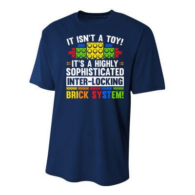 Master Builder Bricks Blocks Play Toys Youth Performance Sprint T-Shirt