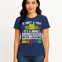 Master Builder Bricks Blocks Play Toys Womens T-Shirt