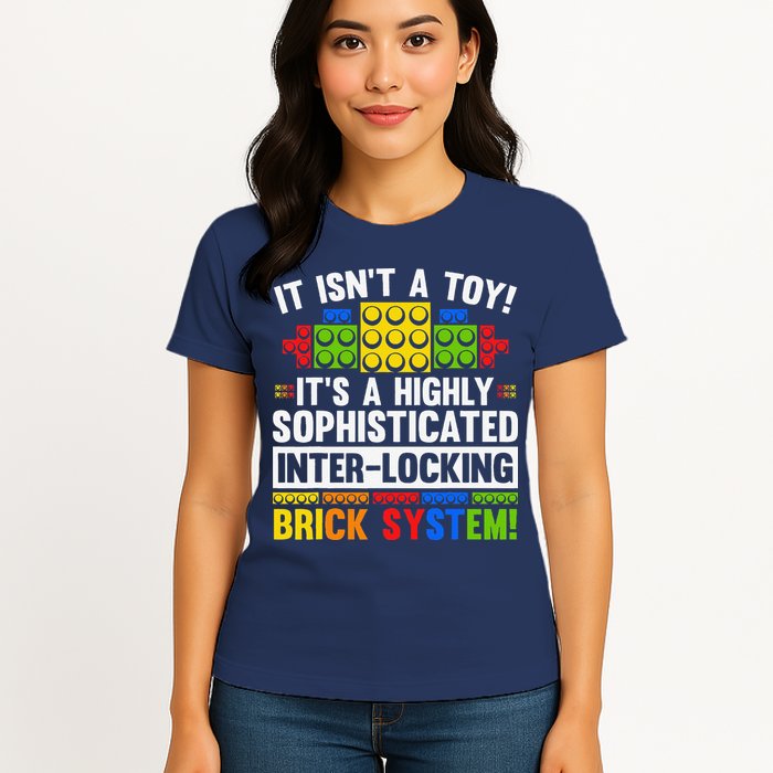 Master Builder Bricks Blocks Play Toys Womens T-Shirt