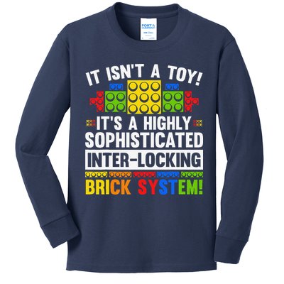 Master Builder Bricks Blocks Play Toys Kids Long Sleeve Shirt