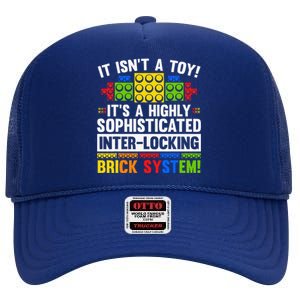 Master Builder Bricks Blocks Play Toys High Crown Mesh Back Trucker Hat