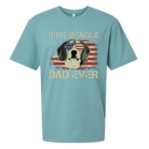 Men Best Beagle Dad Ever T Dog Lover American Flag Gift Sueded Cloud Jersey T-Shirt