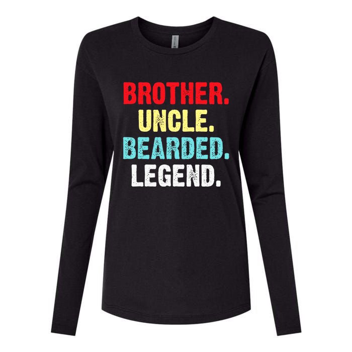 Men Bearded Brother Uncle Beard Legend Womens Cotton Relaxed Long Sleeve T-Shirt