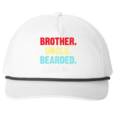 Men Bearded Brother Uncle Beard Legend Snapback Five-Panel Rope Hat