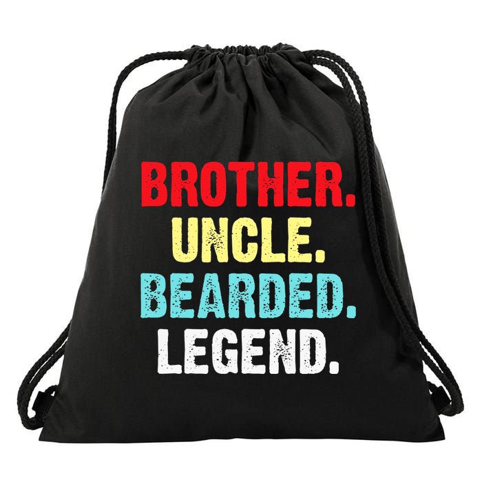 Men Bearded Brother Uncle Beard Legend Drawstring Bag
