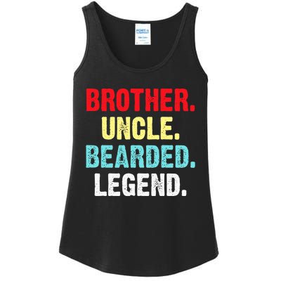 Men Bearded Brother Uncle Beard Legend Ladies Essential Tank