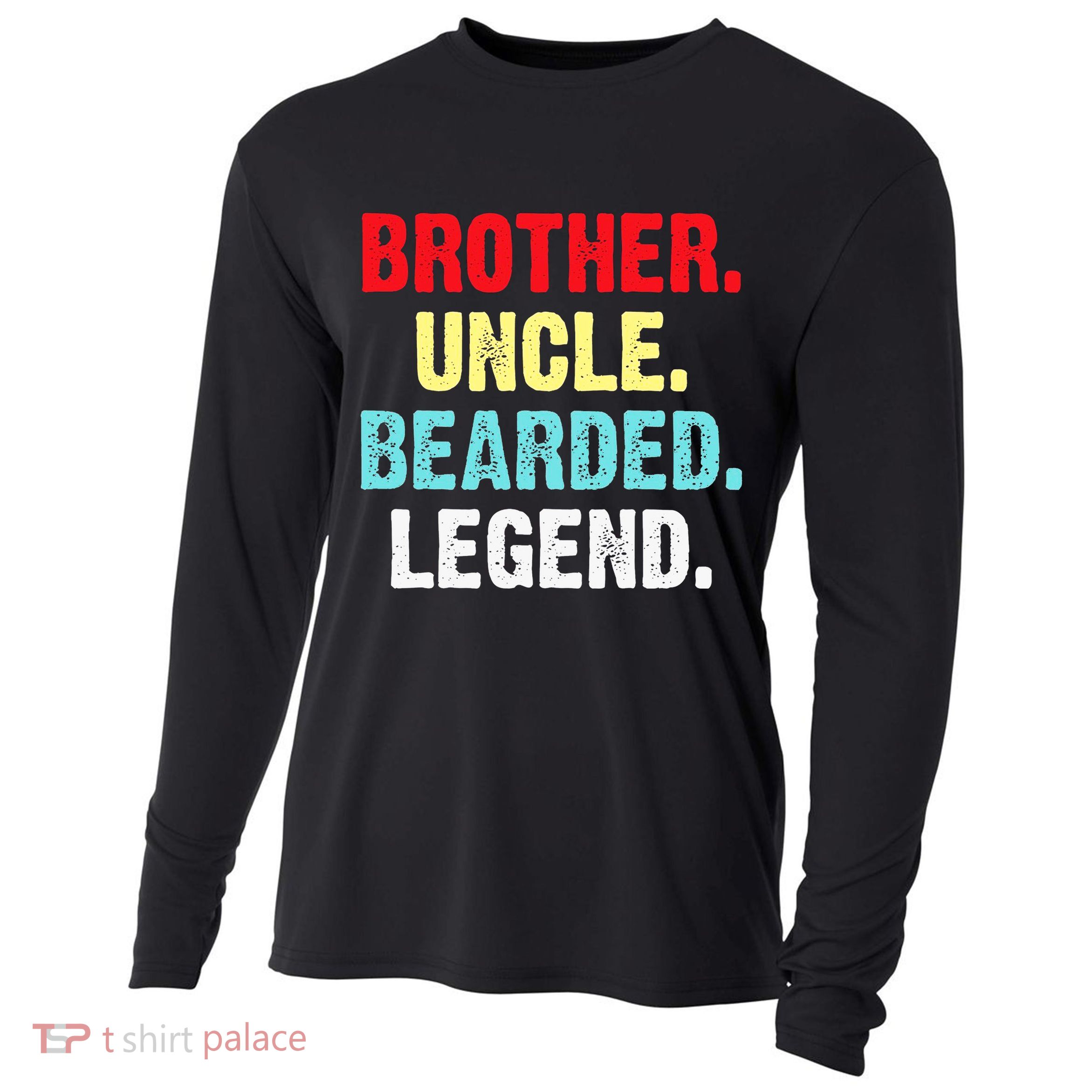 Men Bearded Brother Uncle Beard Legend Cooling Performance Long Sleeve Crew