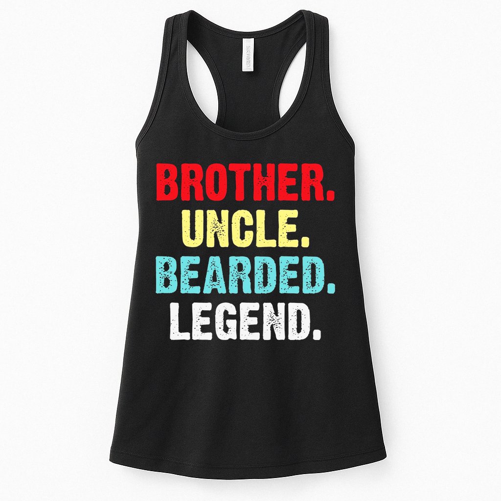 Men Bearded Brother Uncle Beard Legend Womens Tank Top