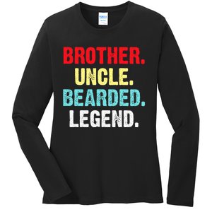 Men Bearded Brother Uncle Beard Legend Ladies Long Sleeve Shirt