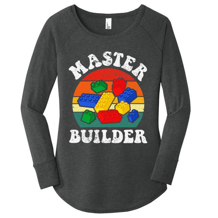 Master Builder Building Blocks Brick Toy Master Builder Women's Perfect Tri Tunic Long Sleeve Shirt