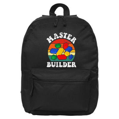 Master Builder Building Blocks Brick Toy Master Builder 16 in Basic Backpack