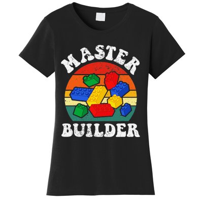 Master Builder Building Blocks Brick Toy Master Builder Women's T-Shirt