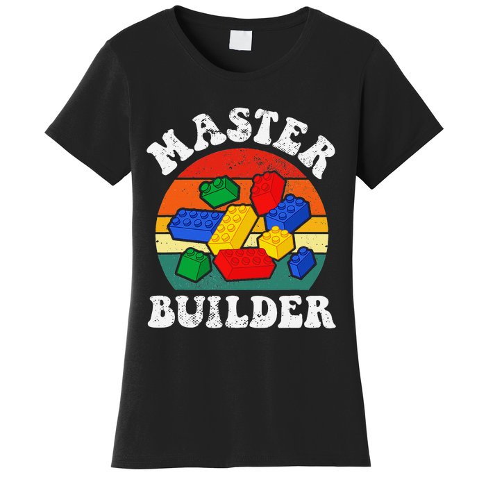 Master Builder Building Blocks Brick Toy Master Builder Women's T-Shirt