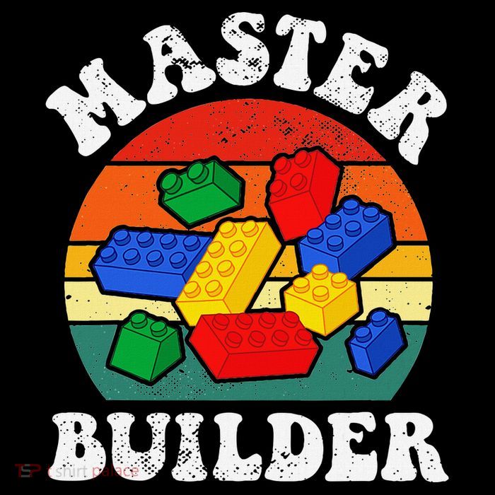 Master Builder Building Blocks Brick Toy Master Builder Kids T-Shirt