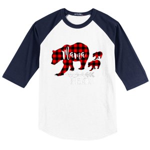 Mama Bear Buffalo Red Plaid Christmas Pajama Family Outfits Baseball Sleeve Shirt