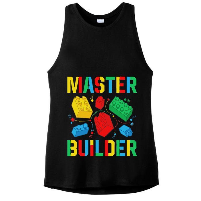 Master Builder Building Blocks Brick Toy Master Builder Ladies PosiCharge Tri-Blend Wicking Tank