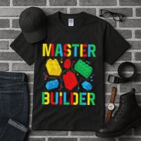 Master Builder Building Blocks Brick Toy Master Builder Tall T-Shirt