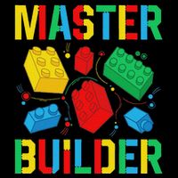 Master Builder Building Blocks Brick Toy Master Builder Tall T-Shirt
