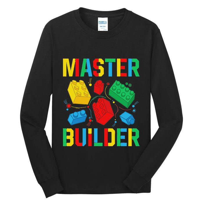 Master Builder Building Blocks Brick Toy Master Builder Tall Long Sleeve T-Shirt