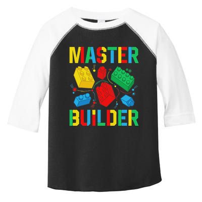 Master Builder Building Blocks Brick Toy Master Builder Toddler Fine Jersey T-Shirt