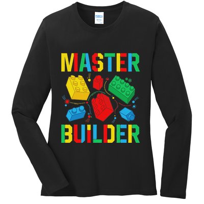 Master Builder Building Blocks Brick Toy Master Builder Ladies Long Sleeve Shirt