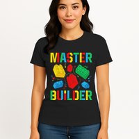 Master Builder Building Blocks Brick Toy Master Builder Womens T-Shirt