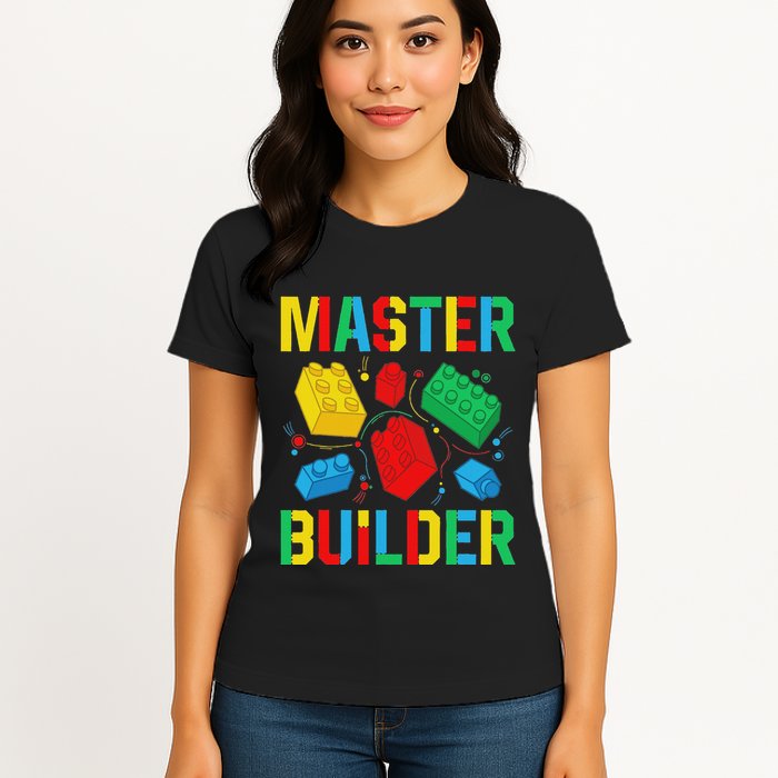 Master Builder Building Blocks Brick Toy Master Builder Womens T-Shirt