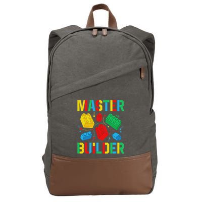 Master Builder Building Blocks Brick Toy Master Builder Cotton Canvas Backpack