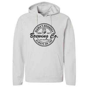 MamaS Boobery Brewing Co Always On Tap Mom Life Performance Fleece Hoodie