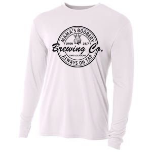 MamaS Boobery Brewing Co Always On Tap Mom Life Cooling Performance Long Sleeve Crew